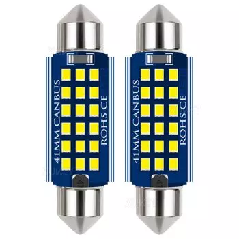 4x 578 Светодиодная лампа ярко-белого цвета 500LM 2016-SMD LED C5w Внутренняя купольная карта Дверные светильники Лампы 211-2 212-2 569 6411 6451 41 мм 42 мм 1,6 дюйма