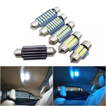 4x C5w светодиодная гирлянда 28 мм 31 мм 36 мм 41 мм лампочка подсветка номерного знака s лампа багажника автомобиля купольный светильник 12 в белый синий