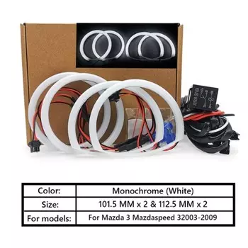 4x для Mazda 3 6 Mazda 3 MPS Speed3 Axela Mazda6 MPS 2002-2008 отличные ультра яркие хлопковые бриллиантовые Детские фары с ангельскими глазами ангельские глазки mazda 3 bk тюнинг ангелски ангельские глазки led