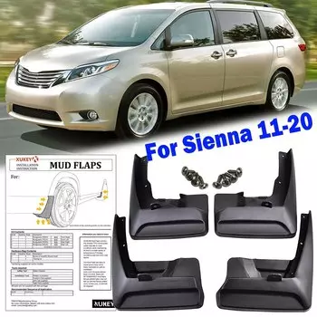 4X для Toyota SIENNA XL30 2011-2020 автомобильные брызговики брызговики спереди и сзади 2012 2013 2014 2015 2016 2017 2018 2019