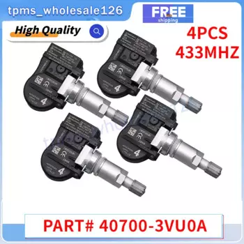 4X TPMS датчик контроля давления в шинах 40700-3VU0A для Nissan NOTE QASHQAI TIIDA Hatchback X-T Renault Espace 433 МГц 407003 ВУ0А