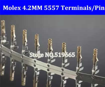 5000 шт./лот Бесплатная доставка Molex 4,2 мм 5557 разъем/штекер/клеммы золотистый, Корпус кабеля из проволоки, гнездовой контакт
