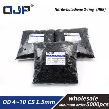 5000 шт./лот резиновое уплотнительное кольцо NBR толщиной 1,5 мм OD4/4,5/5/5.5/6/6.5/7/7.5/8/8.5/9/9. Уплотнительное кольцо 5/10 мм, уплотнительное кольцо, прокладка, шайба