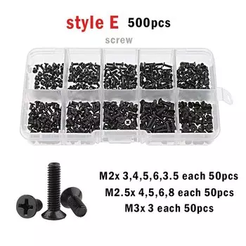 ZONSANTA набор винтов M1.4-M5 черные