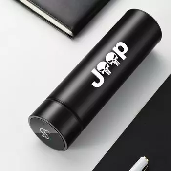 500 мл портативный автомобильный умный термос, чашка для бутылки с водой для Jeep Renegade Wrangler JL JK Gladiator Grand Cherokee, автоаксессуары