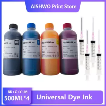 500 мл универсальная бутылка для красителей для HP 123 302 304 65 61 63 для Epson L100 L200 L392 для Canon PG445 652 545 440 чернила для принтера