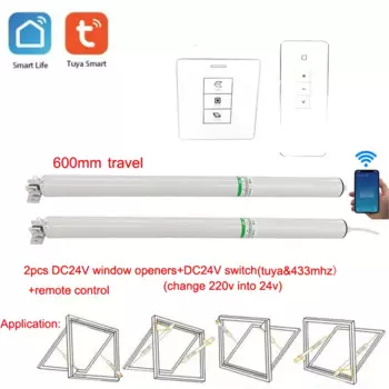 500 мм, 600 мм, умные Wi-Fi трубки, фотоэлектрические винтовые открыватели окон, двигатель для противопожарного офиса и т. д.