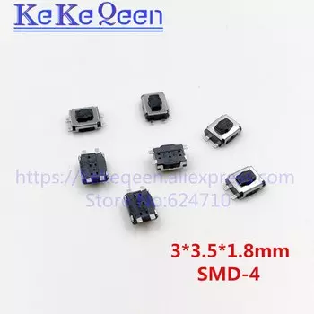 500 шт. 3*3,5*1,8 мм 3x3,5x1,8 мм 3x3,5x1,8 H 4P SMD кнопочные переключатели Кнопочный переключатель такт переключатель