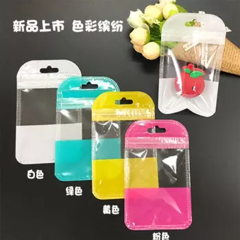 500 шт., 6 размеров, самоблокирующийся большой пластиковый ПВХ мешок с замком на молнии, толстый прозрачный Ziplock серьги, Ювелирная упаковка сумка из ПВХ на молнии