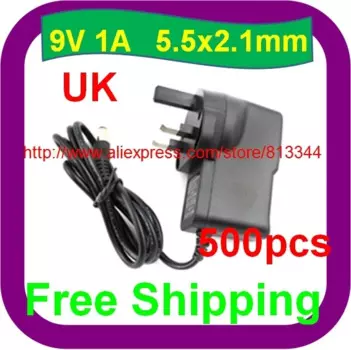500 шт., бесплатная доставка, адаптер переменного тока 100-240 В, 9 В постоянного тока, 1 А, сетевое зарядное устройство для Vtech Innotab 3/3S