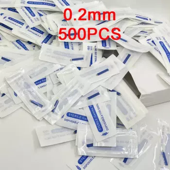 500 шт., иглы для микроблейдинга, 0,2 мм