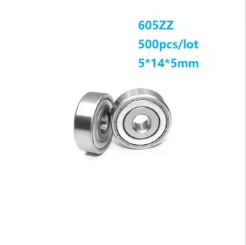 500 шт./лот 605ZZ 605Z 605 Z ZZ подшипник 5x14x5 мм, двойная металлическая крышка, шарикоподшипник с глубоким желобом Mini 5*14*5 мм, детали для 3D-принтера