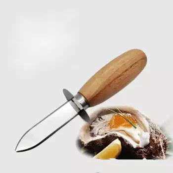 500 шт. нож для устриц с деревянной ручкой, нож для устриц из нержавеющей стали, кухонный нож для устриц, кухонная утварь