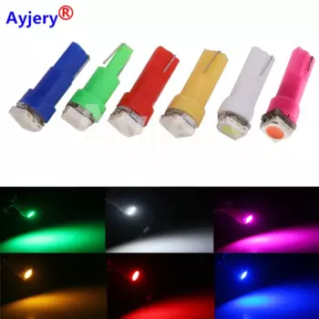 500 шт., T5, 74, 1, SMD 5050, фотолампа для автомобиля, внутренняя подсветка приборной панели, лампы для приборной панели, 12 В постоянного тока, белый, синий, красный, зеленый