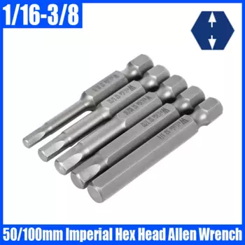 50/100 мм 1/16-3/8 императорский шестигранный ключ, силовое сверло, магнитная шестигранная отвертка, электрический шестигранный ключ, отвертка