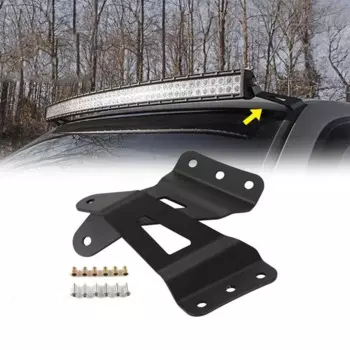 50” Curved LED Light Bar Fixed Bracket for GMC Sierra Chevy Silverado Suburban Avalanche Tahoe Upper Windshield Roof Mount