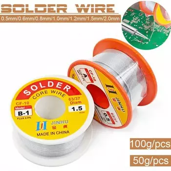 50 г/100 г CF-10 0,5/0,6/0,8/1/1,2/1,5/2,0 мм 63/37 FLUX 2,0% 45 футов, рулон паяльной проволоки для пайки с сердечником для DIY