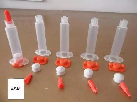 50 компл./лот, 5 куб. См прозрачный воздушный шприц Luer Lock Tip шприц-дозатор цилиндр с поршнем/концевой крышкой/наконечник шприца, цилиндр для дозатора клея