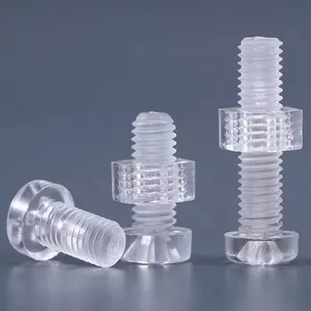 50 комплектов м3 М4 М5 М6 ПК акриловые прозрачные винтовые гайки комбинированные прозрачные пластиковые крестообразные болты с круглой головкой и гайки