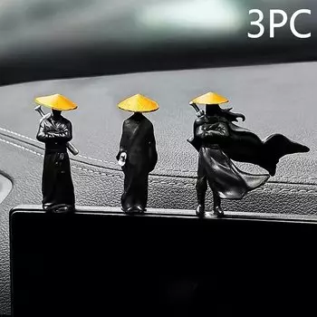 50 мм мини-фигурки из смолы, модель древнего японского китайского ниндзя, самурая, воина, моделирования, крутые миниатюрные украшения автомобиля, подарки