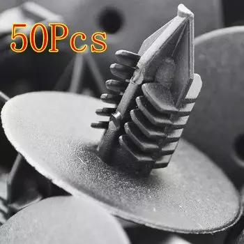50 шт. 10 мм пластиковые заклепки, крепеж для дверного крыла, бампера, зажимы для зажимов для Toyota VW Renault