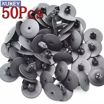50 шт., 10 мм, пластиковые заклепки с автомобильным отверстием, крепеж для бампера, зажимы для Toyota VW Renault