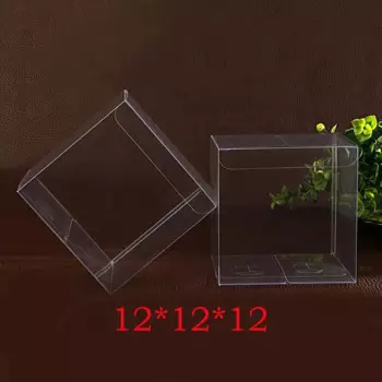 50 шт. 12x12x12 см, подарочная коробка для ювелирных изделий, прозрачные коробки, пластиковая коробка, прозрачные коробки для хранения, коробки из ПВХ, упаковочный дисплей, ПВХ Boxen для свадьбы