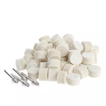 50 шт. 13/25 мм шерстяной войлочный полировальный шлифовальный круг + 4 шт. хвостовика 3,15 мм