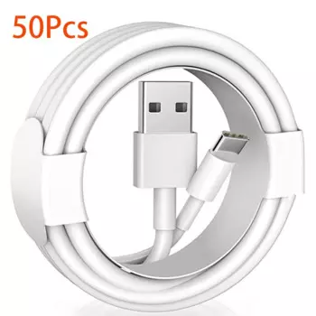 50 шт. 1 м USB C кабель USB зарядный кабель USB Type C зарядные кабели