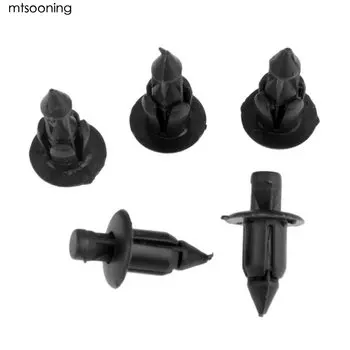 50 шт. 6 мм черные пластиковые автомобильные заклепки для обтекателя велосипеда панель крепежные зажимы для Honda Yamaha Suzuki Kawasaki универсальные