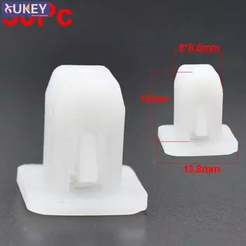 50 шт. 8 мм x 8,5 мм квадратный Автомобильный Крепеж Клипсы для бампера автомобиля Фиксатор заклепки для автомобиля панель двери брызговик нажимные клипсы для крышки