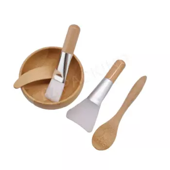 50 шт., Бамбуковая маска для лица, с ложкой