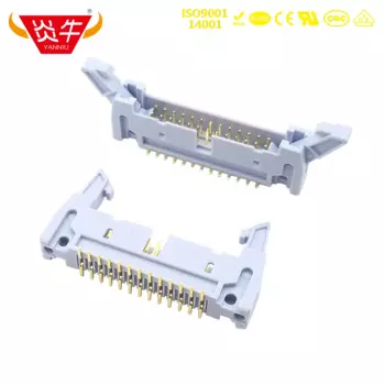 50 шт. DC2 26P 2*13P Двухрядный SMT SMD IDC сокет 2,54 мм Шаг эжектора разъем прямой контактный позолоченный 3U
