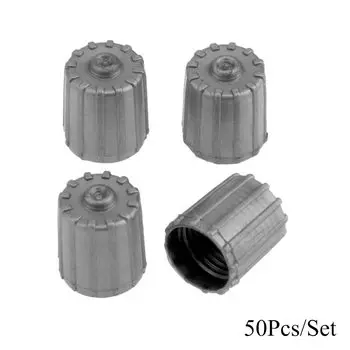 50 шт./компл., черные, серые, пылезащитные чехлы для шин, колпачки для штока-пластиковые колпачки для шин для велосипедов, автомобилей, грузовиков, мотоциклов, велосипедов