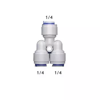 50 шт./лот 1/4 дюйма Y-образный штуцер обратного осмоса для воды 6,5 мм, шланг POM, полиэтиленовая труба, 3-ходовой быстроразъемный соединитель, детали водяного фильтра