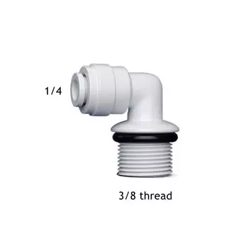 50 шт./лот 3/8 дюйма, наружная резьба-1/4 дюйма, колено RO, фитинг для воды 6,5 мм, POM шланг, полиэтиленовая труба, быстрый разъем, детали для фильтра для воды