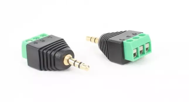 50 шт./лот CCTV Phono штекер Jack 3 полюса 3,5 мм штекер/гнездо на 3 контакта AV винт балун клеммный адаптер 3 Pin 3,5 мм AV Разъем