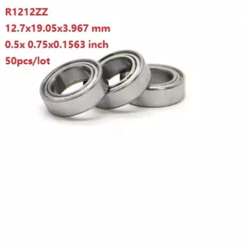 50 шт./лот R1212ZZ R1212 ZZ Z подшипники 0,5x0,75x0,1563 дюйма шарикоподшипник с глубоким желобом x мм