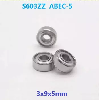 50 шт./лот S603ZZ S603 ZZ ABEC-5 3x9x5 мм подшипник из нержавеющей стали глубокий шаровой подшипник двойной экранированный 3*9*5 мм 603 603ZZ