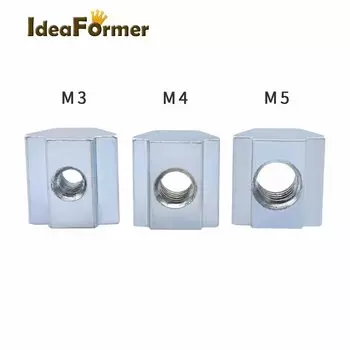 50 шт./лот T скользящая гайка стопорные гайки M3 M4 M5 для 2020 алюминиевый профиль слот 6 коннектор алюминиевый аксессуар