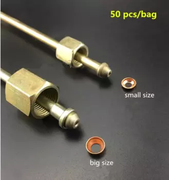 50 шт., медные прокладки для труб высокого давления, коническая прокладка для масляных труб высокого давления