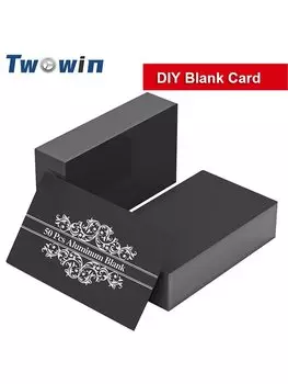 50 шт. Металлические визитные карточки TwoWin для лазерной гравировки
