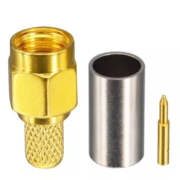 50 шт. обжимной разъем SMA Male Jack для коаксиального кабеля RG58 RG142 RG400 LMR200 LMR195