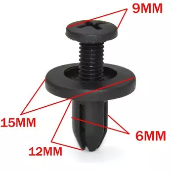 50 шт., пластиковые заклепки с отверстием для 6 мм