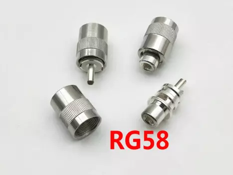 50 шт. разъем UHF штекер PL259 разъем для пайки RG58 RG142 LMR195 RG400 / RG8 RG213 Кабельный разъем