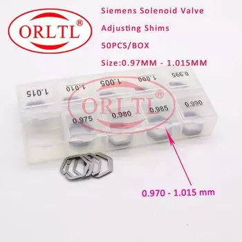 50 шт., регулируемая прокладка размера 0,97 мм-1,015 мм B61, шайбы для инжекторов Siemens, электромагнитный клапан, прокладка A2C59513554