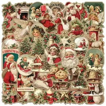 50 шт. Ретро Рождественские наклейки PickJoy