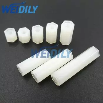 50 шт. шестигранные винты M3 из нейлона WEIDILY для печатных плат