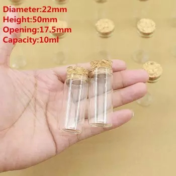 50 шт., стеклянные бутылочки OLOEY для драже