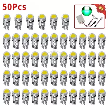50 шт. светодиодные лампы HVIERO T10 12В для автомобиля